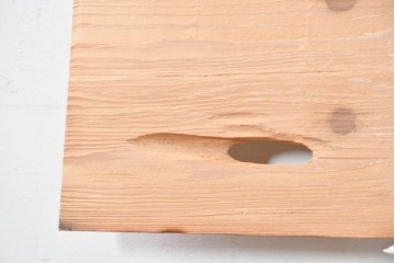 ヴィンテージ建具　昭和後期　杉材　節穴を活かした素朴な表情が味わい深い欄間2枚セット　(R-089042)
