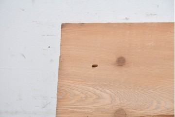 ヴィンテージ建具　昭和後期　杉材　節穴を活かした素朴な表情が味わい深い欄間2枚セット　(R-089042)