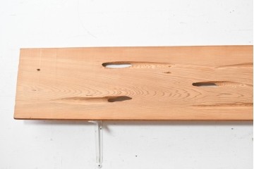 ヴィンテージ建具　昭和後期　杉材　節穴を活かした素朴な表情が味わい深い欄間2枚セット　(R-089042)