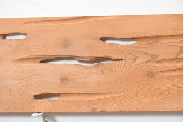 ヴィンテージ建具　昭和後期　杉材　節穴を活かした素朴な表情が味わい深い欄間2枚セット　(R-089043)