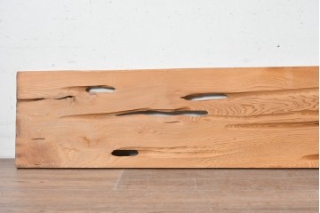 ヴィンテージ建具　昭和後期　杉材　節穴を活かした素朴な表情が味わい深い欄間2枚セット　(R-089043)