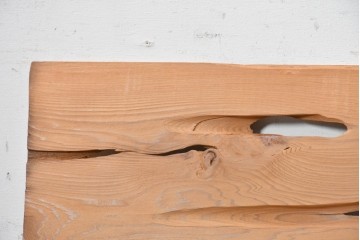 ヴィンテージ建具　昭和後期　杉材　節穴を活かした素朴な表情が味わい深い欄間2枚セット　(R-089043)
