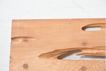 ヴィンテージ建具　昭和後期　杉材　自然木の造形美を活かした板欄間2枚セット　(R-089044)