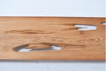 ヴィンテージ建具　昭和後期　杉材　自然木の造形美を活かした板欄間2枚セット　(R-089044)
