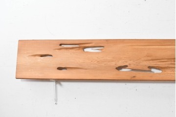 ヴィンテージ建具　昭和後期　杉材　自然木の造形美を活かした板欄間2枚セット　(R-089044)