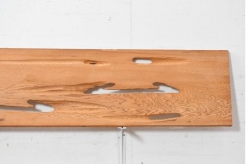 ヴィンテージ建具　昭和後期　杉材　自然木の造形美を活かした板欄間2枚セット　(R-089044)
