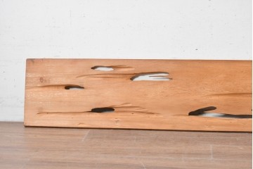 ヴィンテージ建具　昭和後期　杉材　自然木の造形美を活かした板欄間2枚セット　(R-089044)