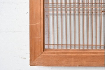 ヴィンテージ建具　昭和後期　繊細な縦桟が整然と並ぶ筬欄間2枚セット　(R-089045)