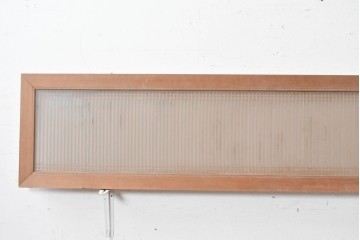 ヴィンテージ建具　昭和後期　両面ガラス入りの細密な筬欄間2枚セット　(R-089046)