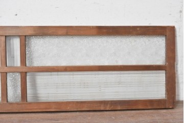 アンティーク建具　昭和初期　異なるガラスの表情が味わい深い明り取り2枚セット　(R-089047)