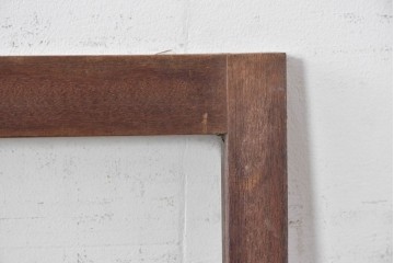 ヴィンテージ建具　昭和中期　シンプルな格子デザインの明り取り2枚セット　(R-089048)