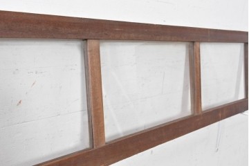 ヴィンテージ建具　昭和中期　シンプルな格子デザインの明り取り2枚セット　(R-089048)