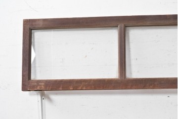 ヴィンテージ建具　昭和中期　シンプルな格子デザインの明り取り2枚セット　(R-089048)