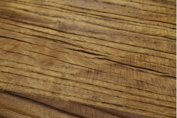中古　美品　チーク無垢材　重厚な脚組みが印象的なダイニングテーブル　(R-089049)