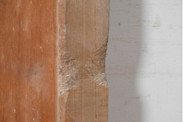 アンティーク建具　明治期　檜(ヒノキ)材　力強い框組が魅力の蔵戸1枚　(R-089050)