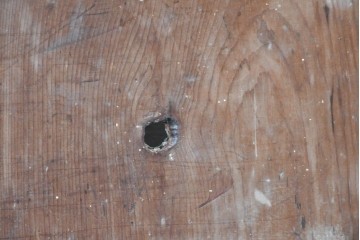 アンティーク建具　明治期　檜(ヒノキ)材　力強い框組が魅力の蔵戸1枚　(R-089050)