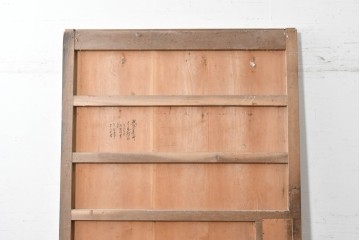 アンティーク建具　明治期　檜(ヒノキ)材　力強い框組が魅力の蔵戸1枚　(R-089050)