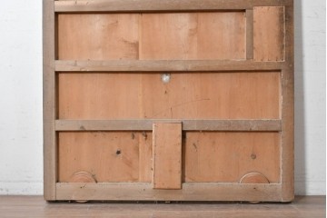 アンティーク建具　明治期　檜(ヒノキ)材　力強い框組が魅力の蔵戸1枚　(R-089050)