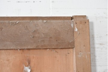 アンティーク建具　明治期　檜(ヒノキ)材　力強い框組が魅力の蔵戸1枚　(R-089050)