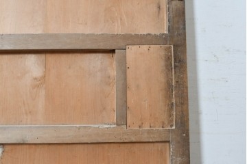 アンティーク建具　明治期　檜(ヒノキ)材　力強い框組が魅力の蔵戸1枚　(R-089050)
