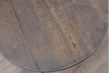 和製アンティーク　栓材　丸い天板が味わい深い丸型ちゃぶ台　(R-089055)