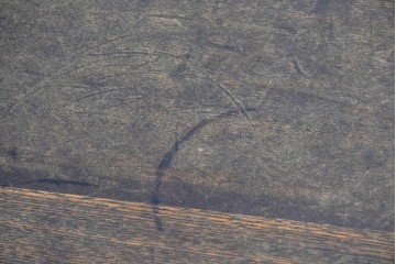 和製アンティーク　栓材　丸い天板が味わい深い丸型ちゃぶ台　(R-089055)