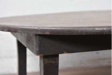 和製アンティーク　栓材　丸い天板が味わい深い丸型ちゃぶ台　(R-089055)
