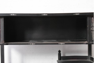 和製アンティーク　漆塗り　螺鈿が映える華やかな茶棚　(R-089058)