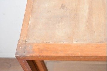 和製アンティーク　四面ガラス　素朴な木枠のショーケース　(R-089060)