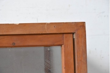 和製アンティーク　四面ガラス　素朴な木枠のショーケース　(R-089060)