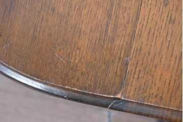 イギリスアンティーク　オーク材　ツイストレッグが上品なゲートレッグテーブル　(R-089061)