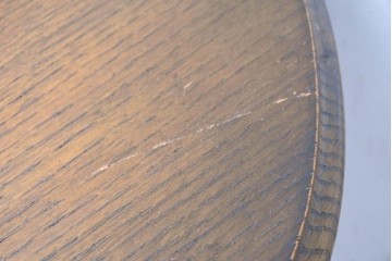 イギリスアンティーク　オーク材　ツイストレッグが上品なゲートレッグテーブル　(R-089061)