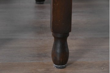 イギリスアンティーク　オーク材　ツイストレッグが上品なゲートレッグテーブル　(R-089061)