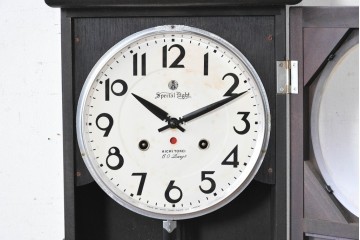 和製ヴィンテージ　希少　愛知時計電機(AICHI)　60日巻き　クラシカルな装飾が目を引く壁掛け時計　(R-089063)