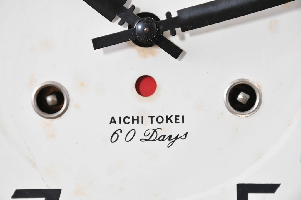 和製ヴィンテージ　希少　愛知時計電機(AICHI)　60日巻き　クラシカルな装飾が目を引く壁掛け時計　(R-089063)