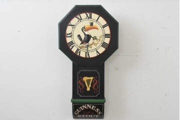 アイルランドヴィンテージ　激レア!!　希少　GUINNESS(ギネス)　著名ペインター作品　トゥーカンのイラストが可愛らしい壁掛け時計　(R-089072)