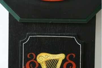 アイルランドヴィンテージ　激レア!!　希少　GUINNESS(ギネス)　著名ペインター作品　トゥーカンのイラストが可愛らしい壁掛け時計　(R-089072)