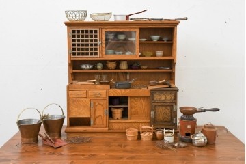 和製アンティーク　激レア珍品　三越百貨店購入品　大人が本気で作った!　精巧なおままごと用ミニチュア台所セット　(R-089092)