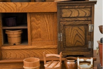 和製アンティーク　激レア珍品　三越百貨店購入品　大人が本気で作った!　精巧なおままごと用ミニチュア台所セット　(R-089092)