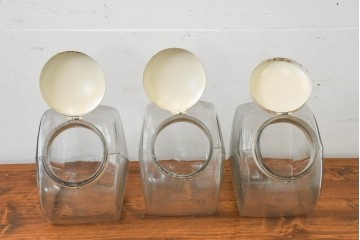 フランスアンティーク　ガラス瓶3個セット　(R-089093)