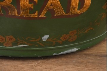 イギリスヴィンテージ　著名ペイント工房作品　「BREAD」のロゴが目を引くブリキバケツ　(R-089104)