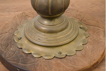 《スタンドライト加工費込み》　ヨーロッパヴィンテージ　1960年頃　真鍮製　生花を生けたようなフラワーデザインのテーブルライト　(R-089115)