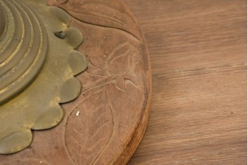 《スタンドライト加工費込み》　ヨーロッパヴィンテージ　1960年頃　真鍮製　生花を生けたようなフラワーデザインのテーブルライト　(R-089115)