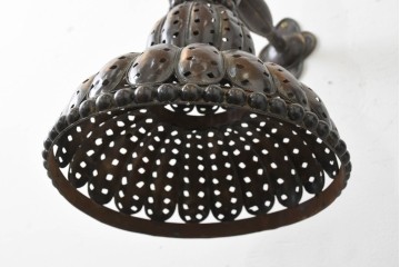 《壁付け照明加工費込み》　ヴィンテージ照明　モロッコ　上下どちらでも取り付けられる!　透かし細工の壁付け照明3個セット　(R-089117)