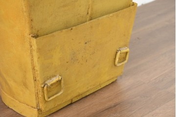 フランスヴィンテージ　1950年から1970年頃　著名工房ペイント作品　傘立てやプランターポットとしてもおすすめ!　葡萄のペイントがかわいらしいグレープホッド　(R-089121)