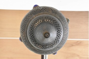 《引っ掛けシーリング式ペンダントライト加工費込み》　ヴィンテージ照明　モロッコ　真鍮　透かし模様と装飾が異国情緒を演出する吊り下げ照明　(R-089125)