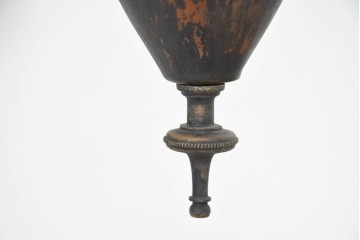 《引っ掛けシーリング式ペンダントライト加工費込み》　ヴィンテージ照明　モロッコ　真鍮　器のように広がるフォルムと透かし模様がオリエンタルなペンダントライト　(R-089130)