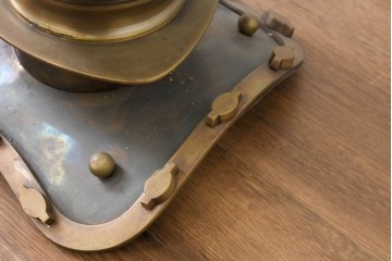 ヴィンテージ　1990年頃　真鍮　古い潜水ヘルメット型オブジェ　※ディスプレイ用　(R-089139)