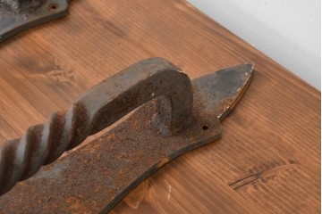 イギリスヴィンテージ　1980年頃　ツイストデザインが印象的な取っ手2個セット　(R-089152)