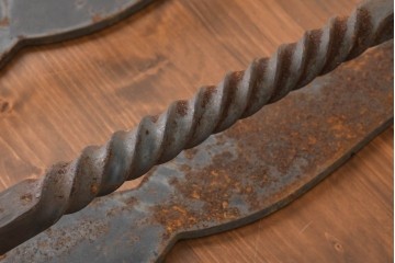 イギリスヴィンテージ　1980年頃　ツイストデザインが印象的な取っ手2個セット　(R-089152)